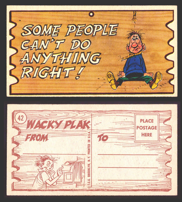 Wacky Plaks 1959 Topps Vintage Trading Cards You Pick Singles #1-88 #	 42   Some people can't do anything right  - TvMovieCards.com