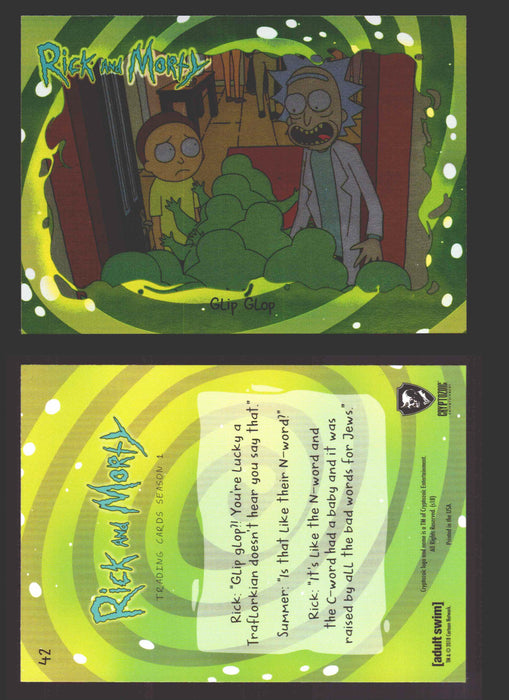 Rick and Morty Season 1 Base Foil Parallel Trading Card You Pick Singles #1-45 #	42  - TvMovieCards.com