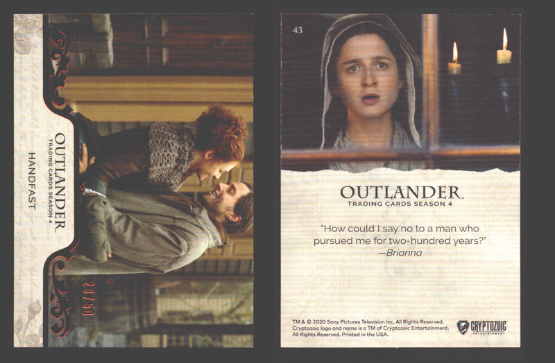 2020 Outlander Season 4 Red Foil Parallel Base Card You Pick Singles XX/50
