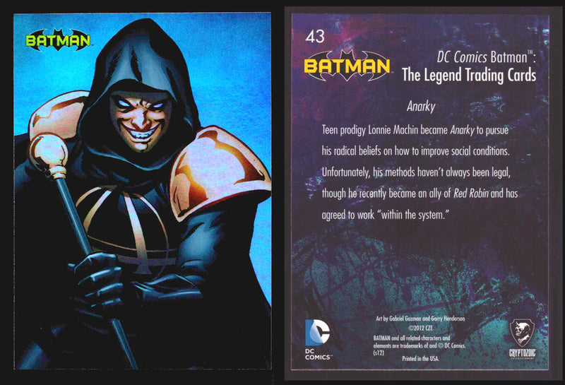 DC Comics Batman The Legend Parallel HoloFoil Base Trading Card Singles #1-63