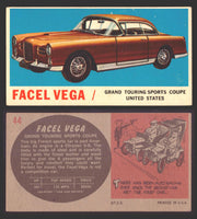 1961 Topps Sports Cars (Gray Back) Vintage Trading Cards #1-#66 You Pick Singles #44   Facel Vega  - TvMovieCards.com