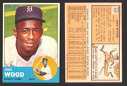 1963 Topps Baseball Trading Card You Pick Singles #400-#499 VG/EX #	453 Jake Wood - Detroit Tigers  - TvMovieCards.com
