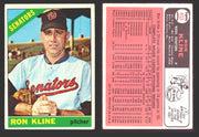 1966 Topps Baseball Trading Card You Pick Singles #400-#598VG/EX #	453 Ron Kline - Washington Senators  - TvMovieCards.com
