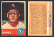1963 Topps Baseball Trading Card You Pick Singles #400-#499 VG/EX #	458 Al Lopez - Chicago White Sox  - TvMovieCards.com