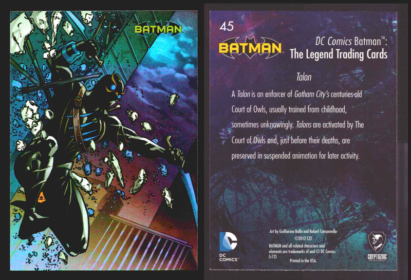 DC Comics Batman The Legend Parallel HoloFoil Base Trading Card Singles #1-63