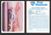 AHRA Drag Nationals 1971 Fleer USA White Trading Cards You Pick Singles #1-70 46 of 70   "Hot Wheels Snake"              Plymouth Cuda Funny Car  - TvMovieCards.com