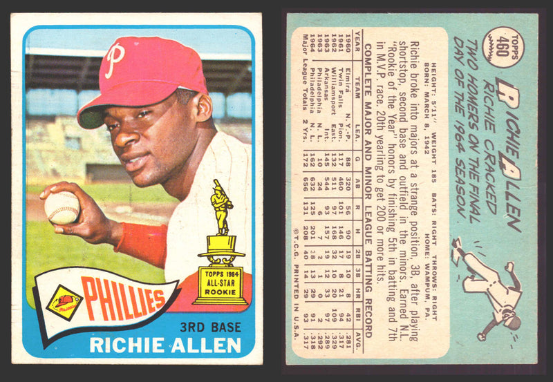 1965 Topps Baseball Trading Card You Pick Singles #400-#499 VG/EX   - TvMovieCards.com