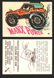 1970 Fiends and Machines Stickers Trading Card You Pick Singles #1-66 Donruss 46	Manx Power  - TvMovieCards.com