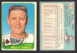 1965 Topps Baseball Trading Card You Pick Singles #400-#499 VG/EX #	476 Billy O'Dell - Milwaukee Braves  - TvMovieCards.com