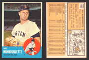 1963 Topps Baseball Trading Card You Pick Singles #400-#499 VG/EX #	480 Bill Monbouquette - Boston Red Sox  - TvMovieCards.com