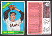 1966 Topps Baseball Trading Card You Pick Singles #400-#598VG/EX #	496 Lindy McDaniel - San Francisco Giants  - TvMovieCards.com