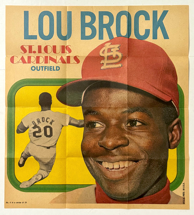 1970 Topps Baseball POSTER Inserts You Pick Singles *Finish Your Set* 4 Lou Brock  - TvMovieCards.com