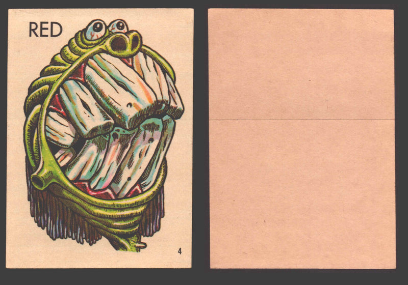 1965 Ugly Stickers Topps Trading Card You Pick Singles #1-44 with Variants 4 Red - TvMovieCards.com