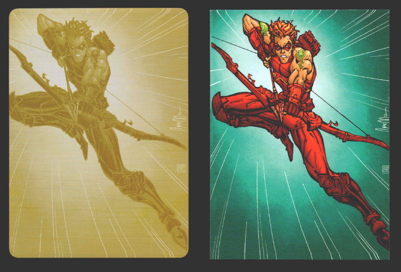 2012 DC Comics The New 52 Base Card Printing Plate 1/1 #5 Arsenal Yellow   - TvMovieCards.com