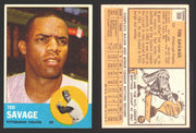 1963 Topps Baseball Trading Card You Pick Singles #500-#599 VG/EX #	508 Ted Savage - Pittsburgh Pirates  - TvMovieCards.com