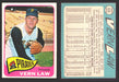1965 Topps Baseball Trading Card You Pick Singles #500-#598 VG/EX #	515 Vern Law - Pittsburgh Pirates  - TvMovieCards.com