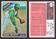1966 Topps Baseball Trading Card You Pick Singles #400-#598VG/EX #	521 John Wyatt - Kansas City Athletics  - TvMovieCards.com