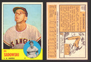 1963 Topps Baseball Trading Card You Pick Singles #500-#599 VG/EX #	527 Ed Sadowski - Los Angeles Angels  - TvMovieCards.com