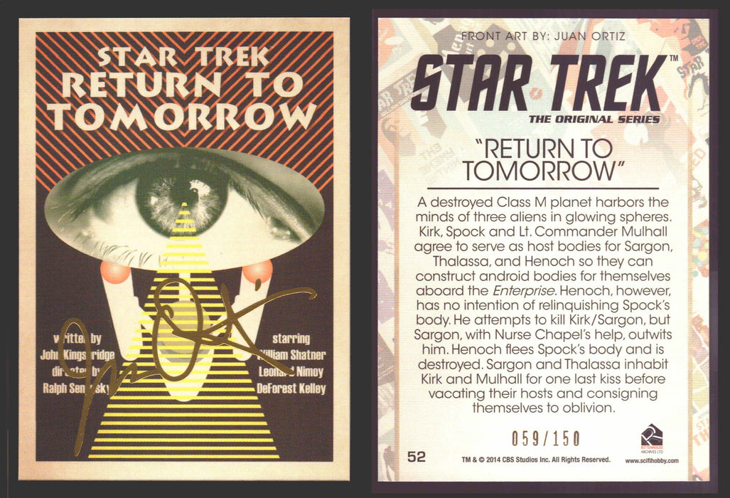 Star Trek Portfolio Prints Juan Ortiz Gold Parallel Trading Cards You Pick 1-80 #	   52   Return to Tomorrow  - TvMovieCards.com