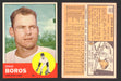 1963 Topps Baseball Trading Card You Pick Singles #500-#599 VG/EX #	532 Steve Boros - Chicago Cubs  - TvMovieCards.com