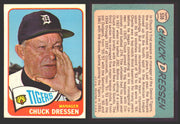 1965 Topps Baseball Trading Card You Pick Singles #500-#598 VG/EX #	538 Chuck Dressen - Detroit Tigers SP  - TvMovieCards.com