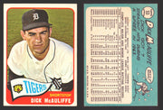 1965 Topps Baseball Trading Card You Pick Singles #1-#99 VG/EX #	53 Dick McAuliffe - Detroit Tigers  - TvMovieCards.com