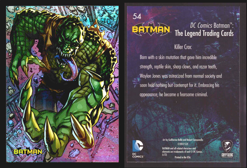 DC Comics Batman The Legend Parallel HoloFoil Base Trading Card Singles #1-63
