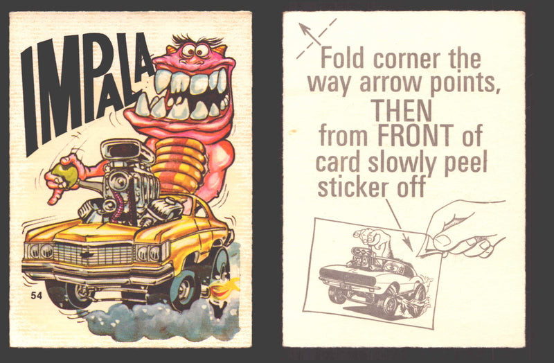 Fantastic Odd Rods Series 2 Vintage Sticker Cards Donruss #1-66 You Pick Singles