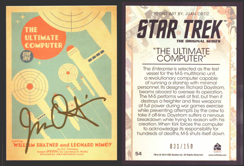 Star Trek Portfolio Prints Juan Ortiz Gold Parallel Trading Cards You Pick 1-80 #	   54   The Ultimate Computer  - TvMovieCards.com