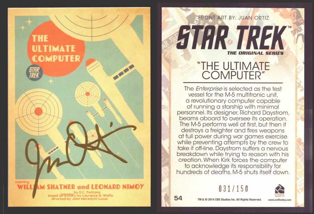 Star Trek Portfolio Prints Juan Ortiz Gold Parallel Trading Cards You Pick 1-80 #	   54   The Ultimate Computer  - TvMovieCards.com