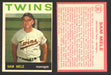 1964 Topps Baseball Trading Card You Pick Singles #1-#99 VG/EX #	54 Sam Mele - Minnesota Twins  - TvMovieCards.com