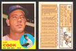 1963 Topps Baseball Trading Card You Pick Singles #500-#599 VG/EX #	566 Cliff Cook - New York Mets  - TvMovieCards.com