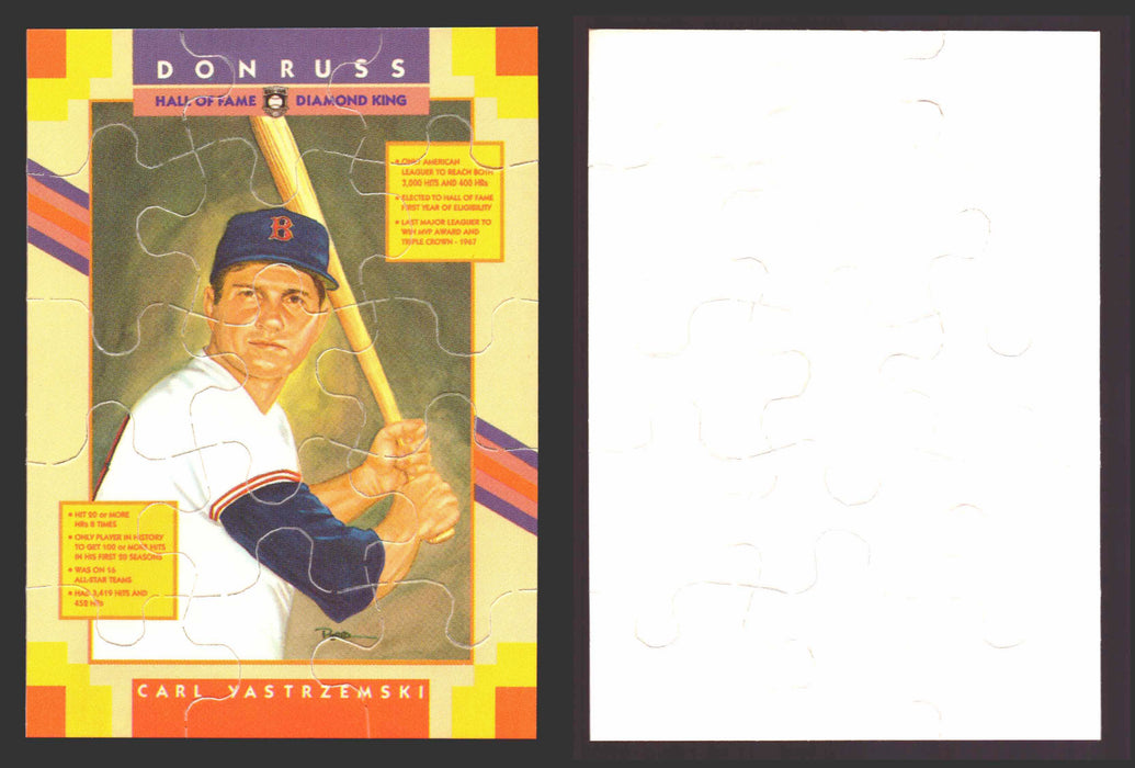 1990 Donruss Baseball Learning Series Trading Card You Pick Singles #1-55 #	Carl Yastrzemski Puzzle Card  - TvMovieCards.com