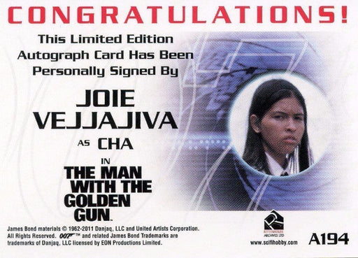 James Bond 50th Anniversary Series One Joie Vejjajiva Autograph Card A194   - TvMovieCards.com