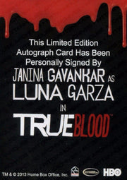 True Blood Season 6 Janina Gavankar as Luna Garza Autograph Card   - TvMovieCards.com