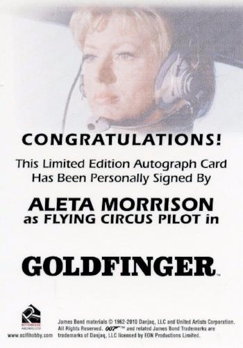 James Bond 50th Anniversary Series One Aleta Morrison Autograph Card   - TvMovieCards.com