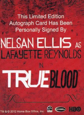 True Blood Archives Nelsan Ellis Autograph Card   - TvMovieCards.com