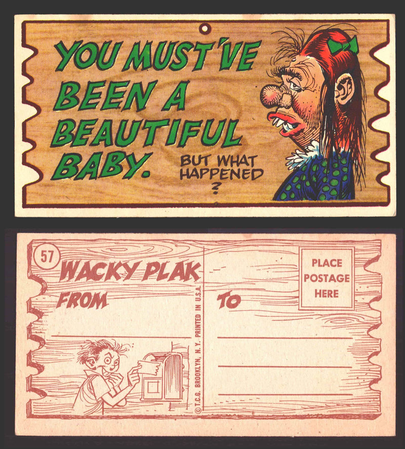 Wacky Plaks 1959 Topps Vintage Trading Cards You Pick Singles #1-88 #	 57   You must've been a beautiful baby - but what happened?  - TvMovieCards.com