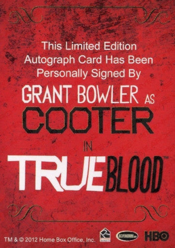 True Blood Archives Grant Bowler Autograph Card   - TvMovieCards.com