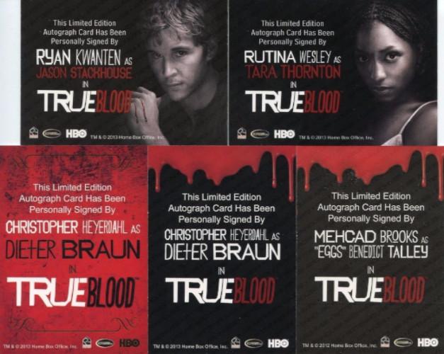 True Blood Season 7 Collector's Set 5 Autograph Cards plus 10 Base Cards   - TvMovieCards.com