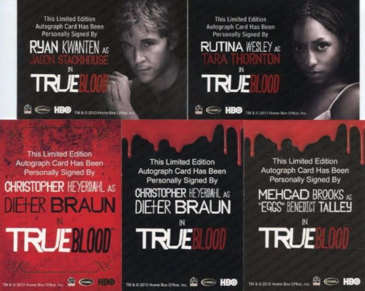 True Blood Season 7 Collector's Set 5 Autograph Cards plus 10 Base Cards   - TvMovieCards.com