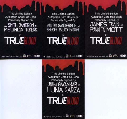 True Blood Season 6 Collector's Set 10 Autograph Cards plus 20 Base Cards   - TvMovieCards.com