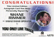 James Bond Archives 2015 Edition Shane Rimmer Autograph Card A279   - TvMovieCards.com