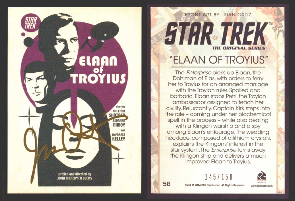 Star Trek Portfolio Prints Juan Ortiz Gold Parallel Trading Cards You Pick 1-80 #	   58   Elaan of Troyius  - TvMovieCards.com