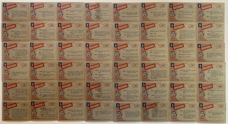 The Three Stooges Gray Back Vintage Card Set 96 cards 1959 Fleer - TvMovieCards.com