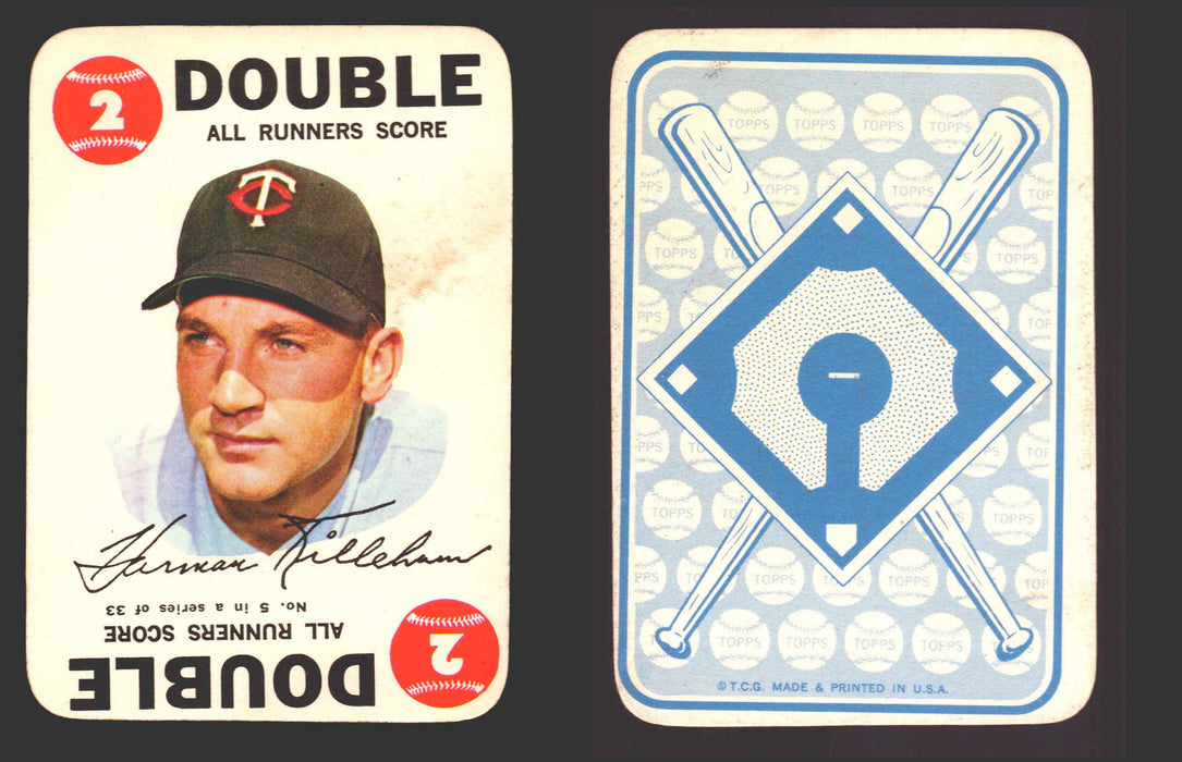 1968 Topps Baseball Game Card You Pick Single Cards #2-33 Mickey Mantle #	5 Harmon Killebrew - Minnesota Twins  - TvMovieCards.com