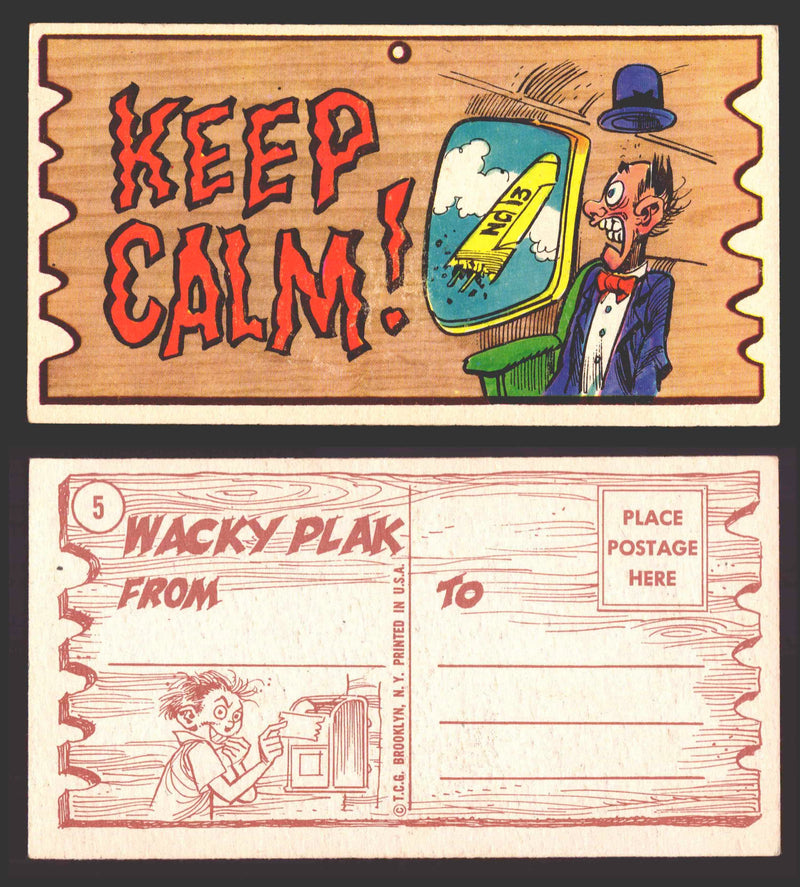Wacky Plaks 1959 Topps Vintage Trading Cards You Pick Singles #1-88 #	  5   Keep calm!  - TvMovieCards.com