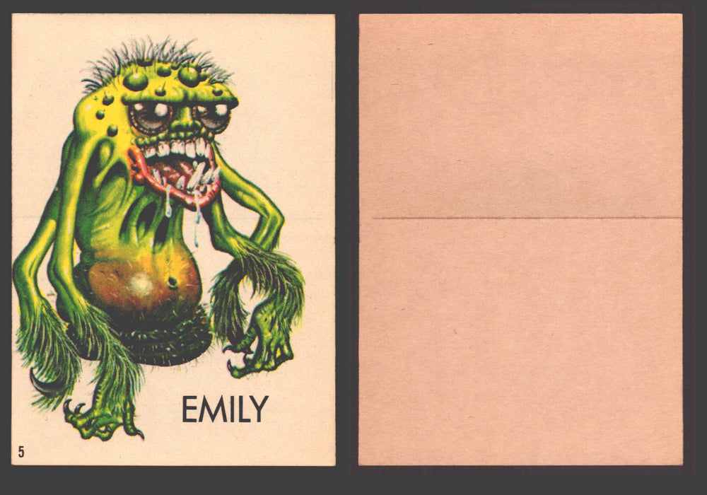 1965 Ugly Stickers Topps Trading Card You Pick Singles #1-44 with Variants 5 Emily - TvMovieCards.com