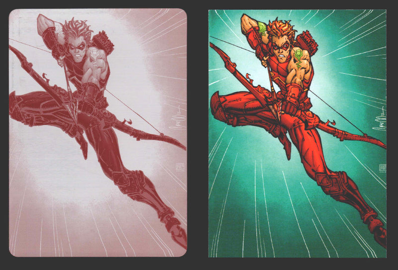 2012 DC Comics The New 52 Base Card Printing Plate 1/1 #5 Arsenal Magenta   - TvMovieCards.com