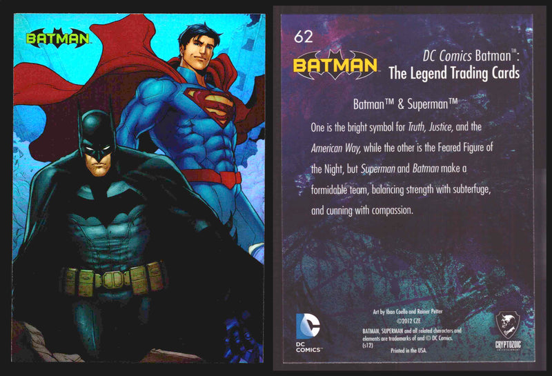 DC Comics Batman The Legend Parallel HoloFoil Base Trading Card Singles #1-63